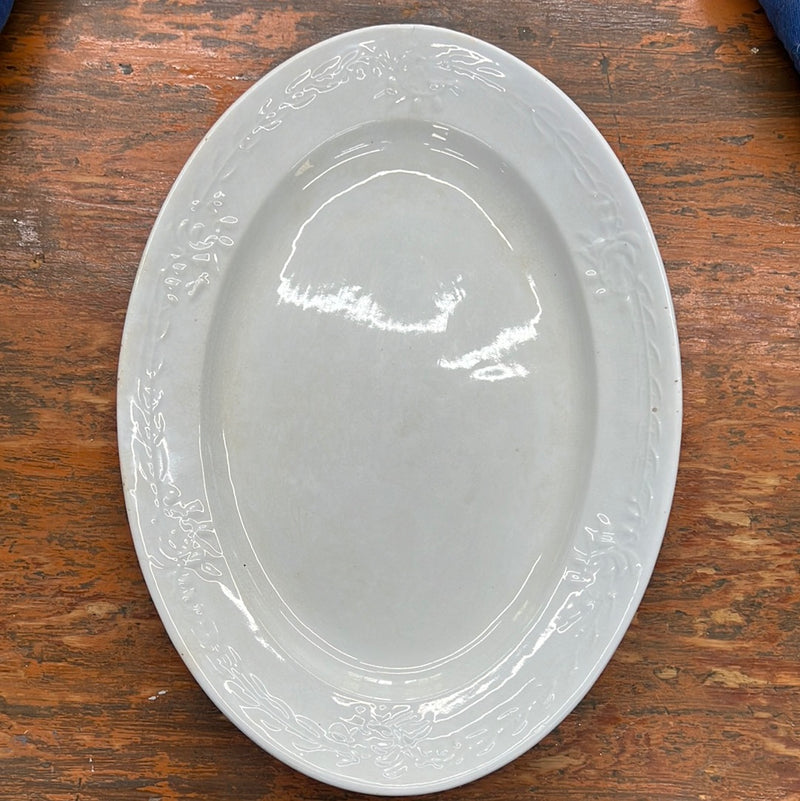 Vintage Ironstone Serving Platter - Lily of The Valley