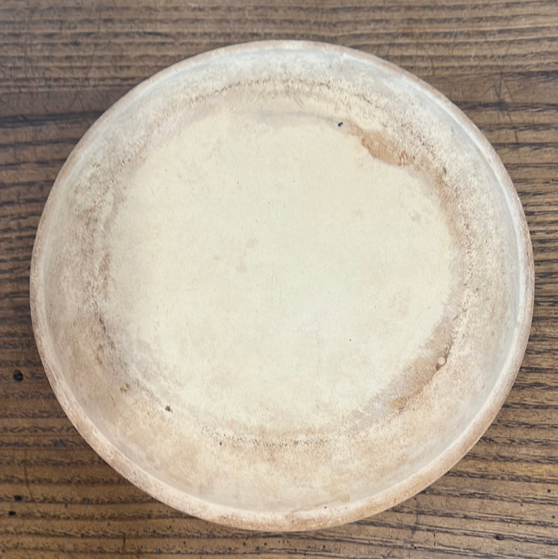 Vintage Brown Glazed Stoneware Unglazed Pie Plate
