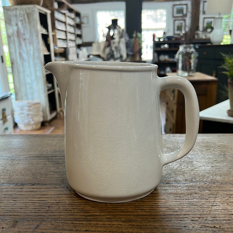 Vintage Mid-Century Modern White Arabia Pitcher