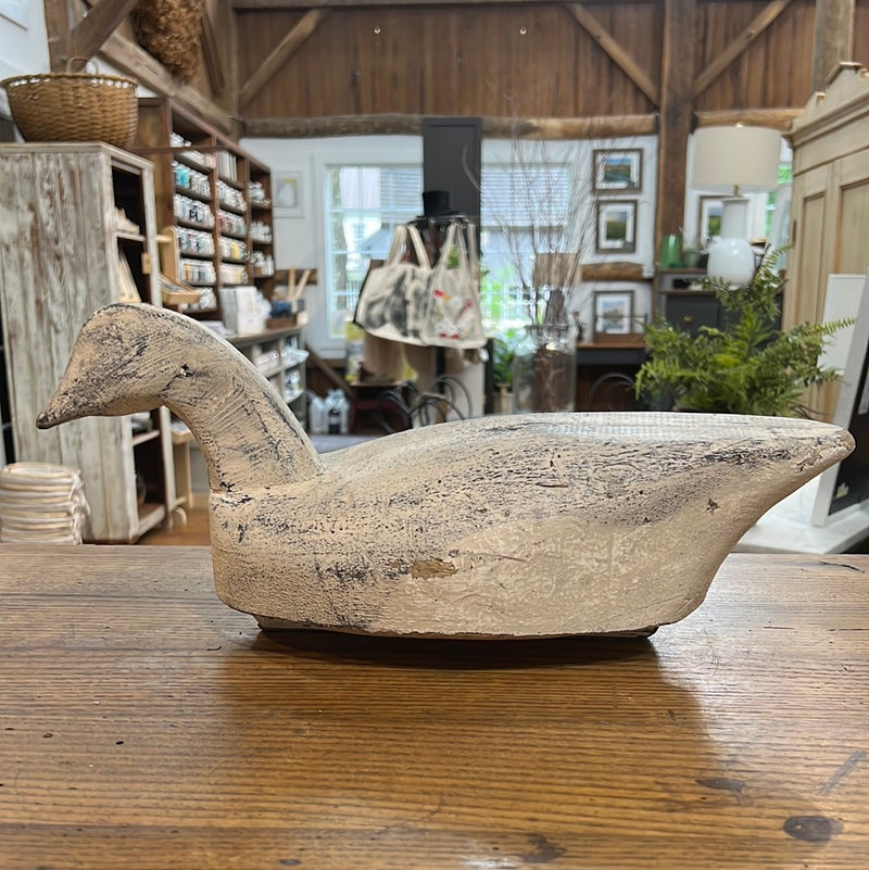 Vintage Large Balsa Wood Decoy with Glass Eyes