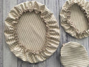 Ticking Reusable Bowl Covers, Set of Three