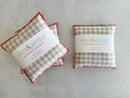 Mini Check Linen Lavender Sachets - Set of Two : Wheat