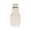 Stoneware Snowman Plate w/ Gold Electroplating, White