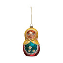 Hand-Painted Glass Babushka Ornament