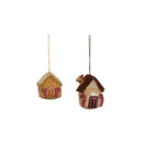 Handmade Wool Felt Gingerbread House Ornament