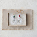 Handmade Glass Snowman Ornament, 2 Colors