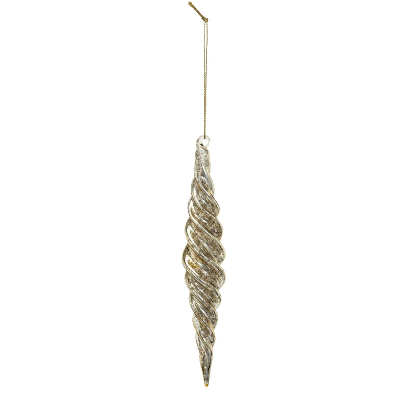 Glass Spiral Ornament