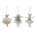 Handmade Wool Felt Ballerina Mouse Ornament, 3 Styles