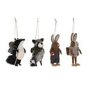 Handmade Wool Felt Forest Animal Ornament, 4 Styles