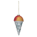 Glass "Snow Cone" Ornament w/ Snowflakes & Glitter, Multi Color