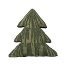 Cotton Tufted Tree Shaped Pillow with Cord Embroidery - Green