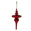 Hand-Blown Glass Finial Ornament, Red