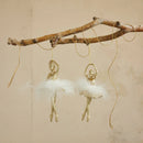 Plastic Ballerina Ornament with Feather Skirt