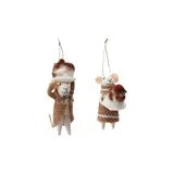 Handmade Wool Felt Mouse with Cake Ornament, 2 Styles