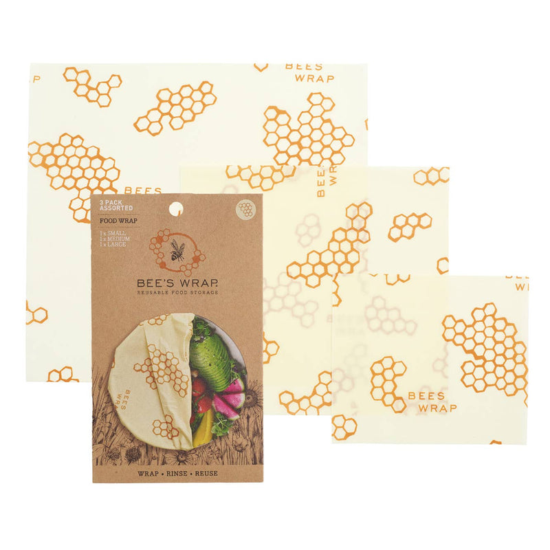 Bee's Wrap - Assorted 3 Pack - Honeycomb Print