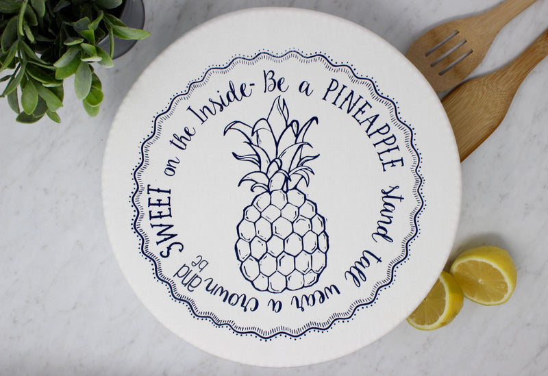 Extra Large Waxed Pineapple Bowl Cover