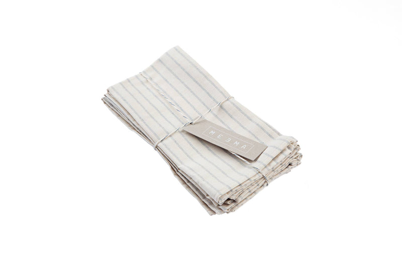 Natural Striped Cotton Napkin - Set of 4