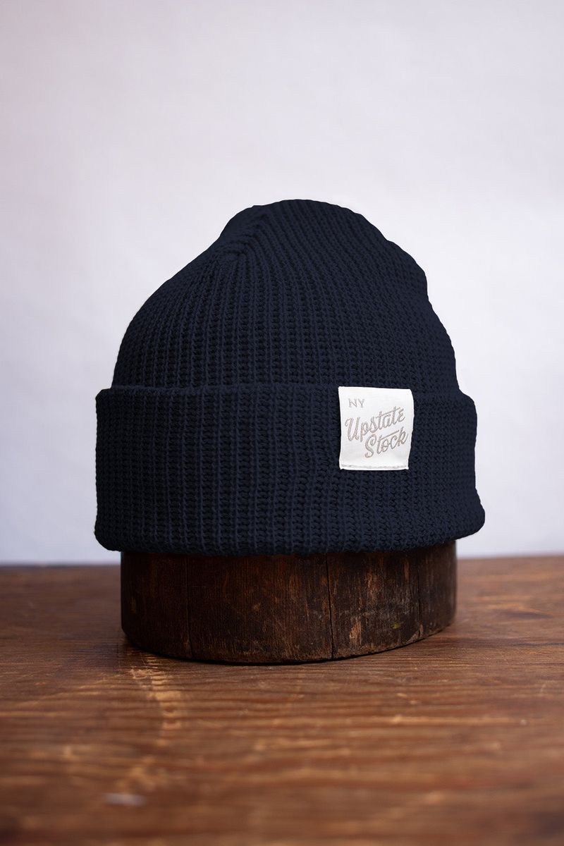 Navy Upcycled Cotton Watchcap