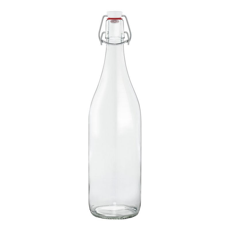 1L French Glass Swing Top Bottle W/ Airtight Hinged Stopper