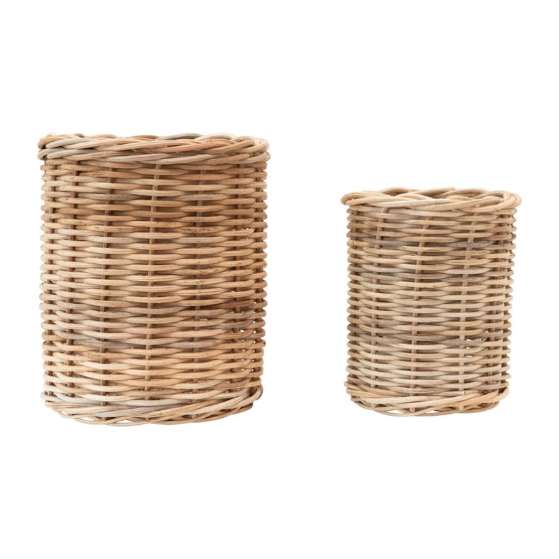 Hand-Woven Wicker Basket/Container (2 Sizes)