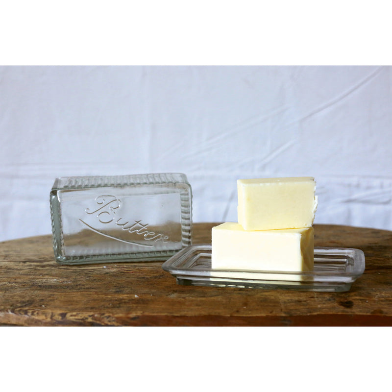 Pressed Glass Butter Dish