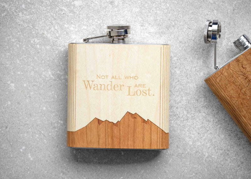 Handmade Flask | Not All Who Wander