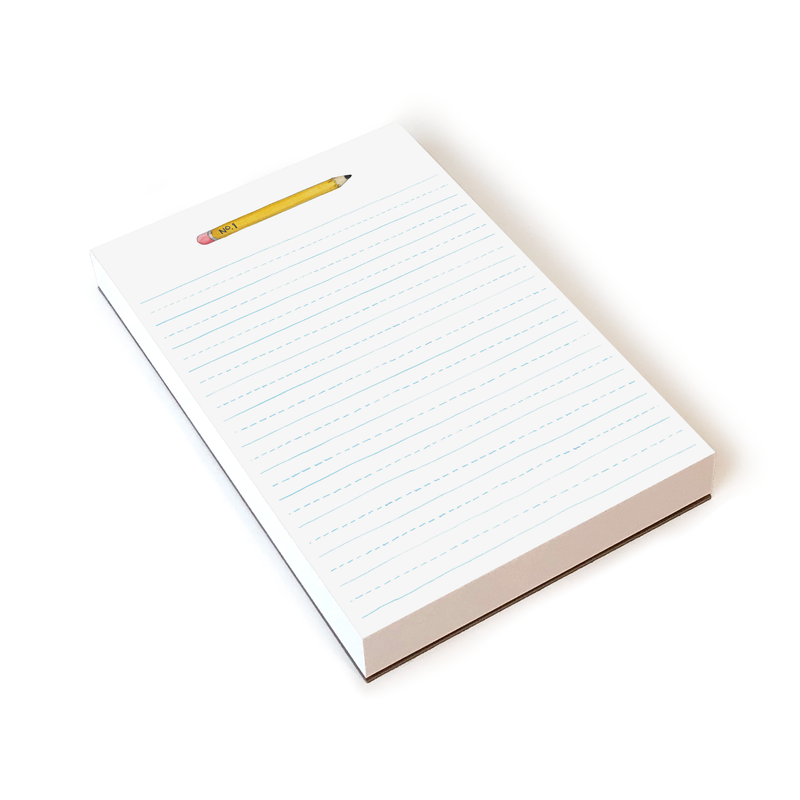 Pencil Lined Notepad: 8.5 X 5.5 INCHES