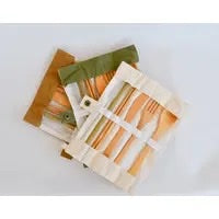 Bamboo Utensil Set - Straw- Fork- Knife- Spoon
