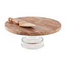Wood & Glass Cake Stand