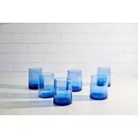 Moroccan Cone Glass - Blue- 12 FL Ounce and 8 FL Ounce