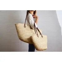 Moroccan Shopping Basket - Dark Brown