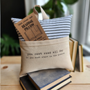 Reading Pillow- "You Can't Read All Day" - Farmhouse Ticking