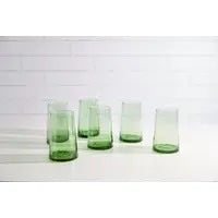 Moroccan Cone Glass - Green - 12 FL Ounce and 8 FL Ounce