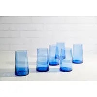 Moroccan Cone Glass - Blue- 12 FL Ounce and 8 FL Ounce
