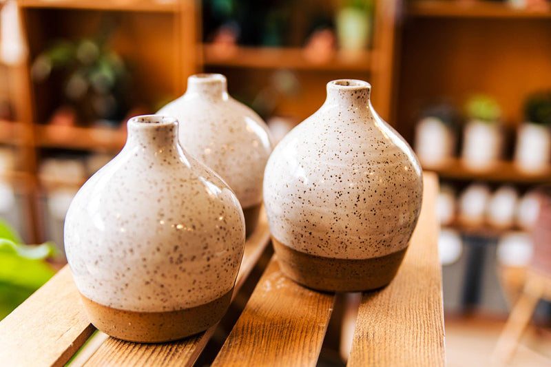 Small Bud Vase: White speckled only