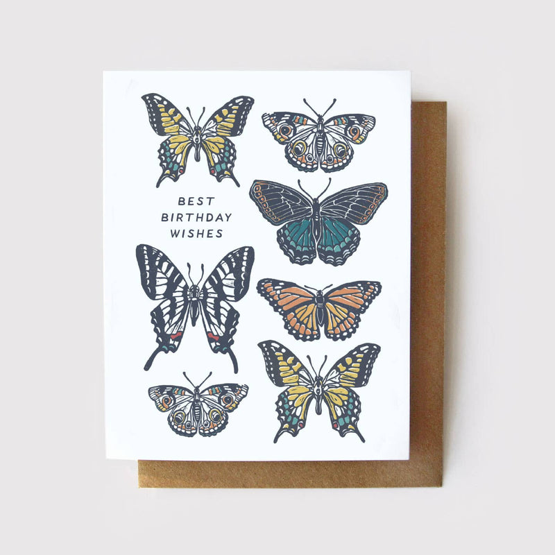Best Birthday Wishes - Eco Friendly Butterfly Birthday Card
