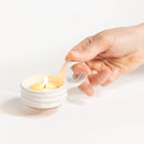 Gravesco Pottery Tealite with Handle | handmade pottery White