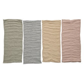 Woven Cotton Burp Cloth with Stripes, 4 Colors