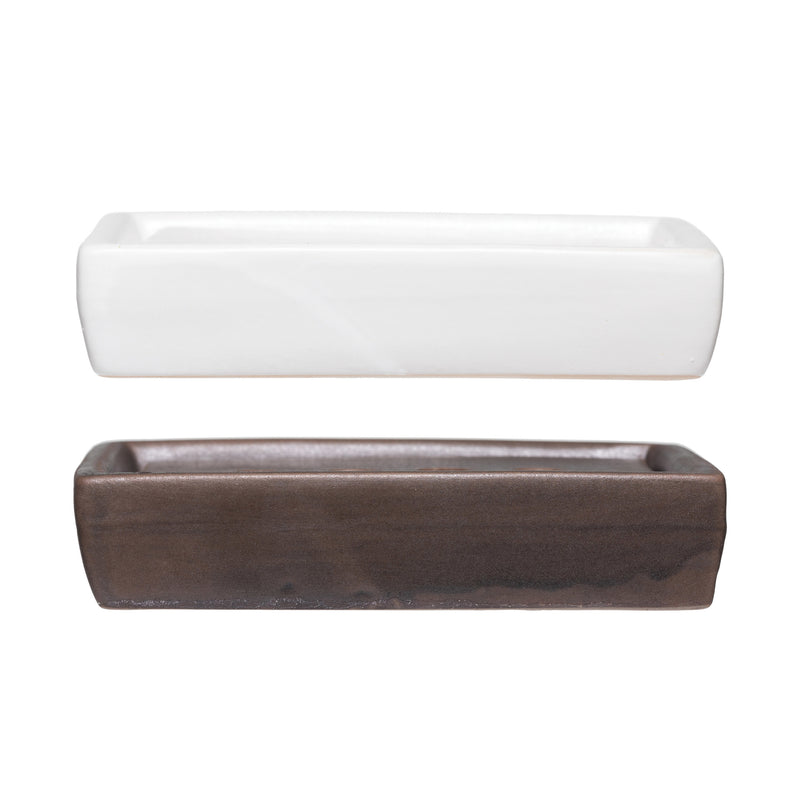Stoneware Soap Dish with Removable Tray, 2 Colors
