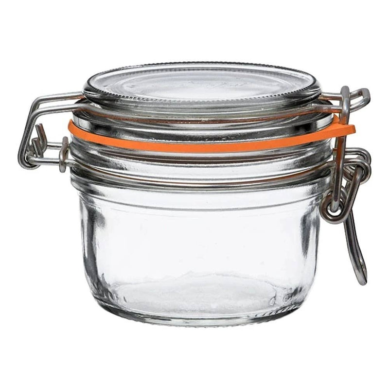 125ml Tapered French Glass Preserving Jar W Airtight Rubber