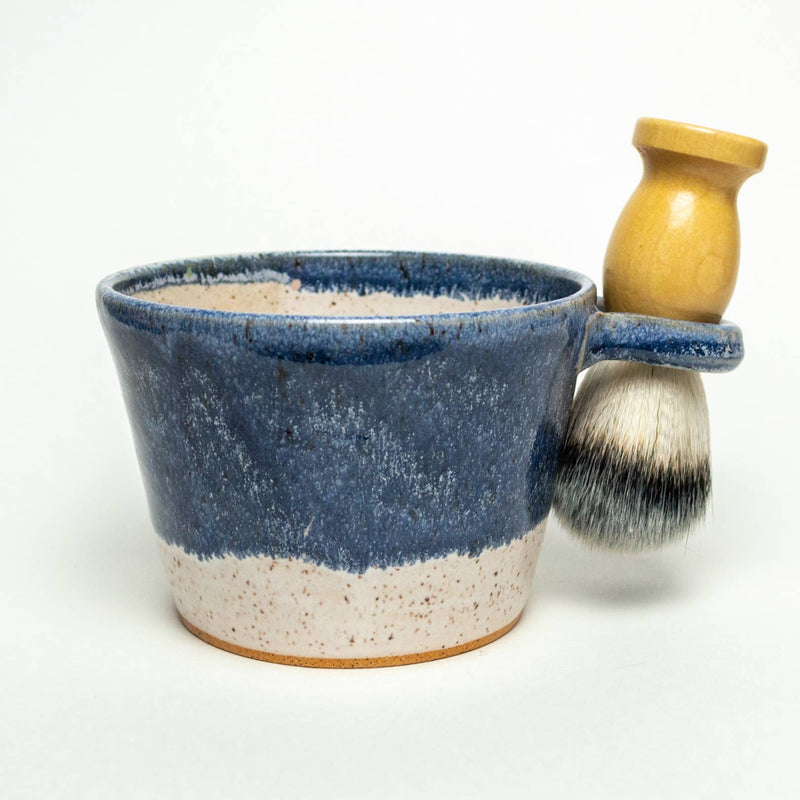 Shave Bowl -Blue Frost Hand-Thrown