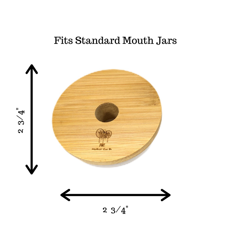 Standard Mouth Bamboo Mason Jar Lids