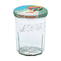 385ml French Jam Jar Faceted Jelly Glass W Metal Twist Lid