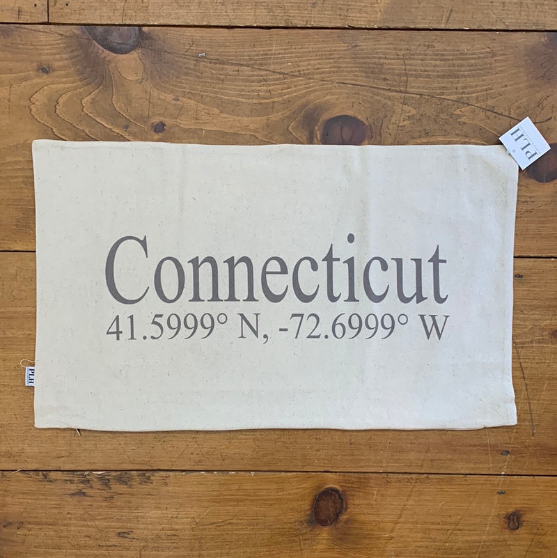 Connecticut and Coordinates Pillow