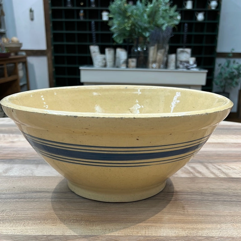 Vintage YellowWare Bowl - Blue