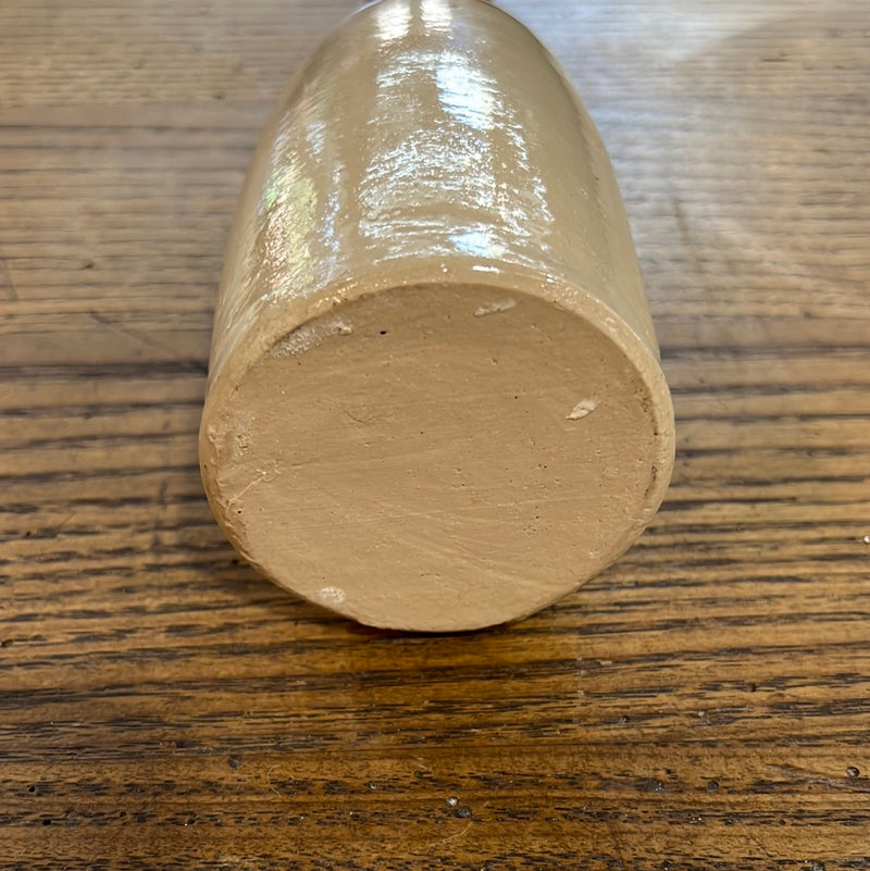 Vintage Two Tone Gold and Tan Stoneware Ginger Beer Bottle